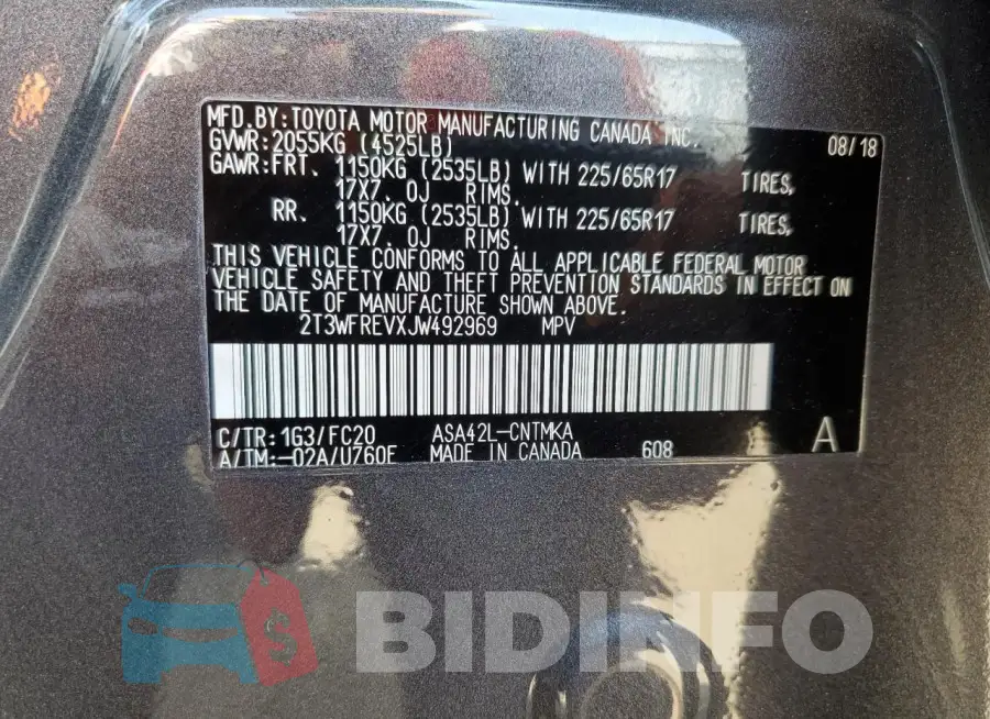 2T3WFREVXJW492969 Photo# 13