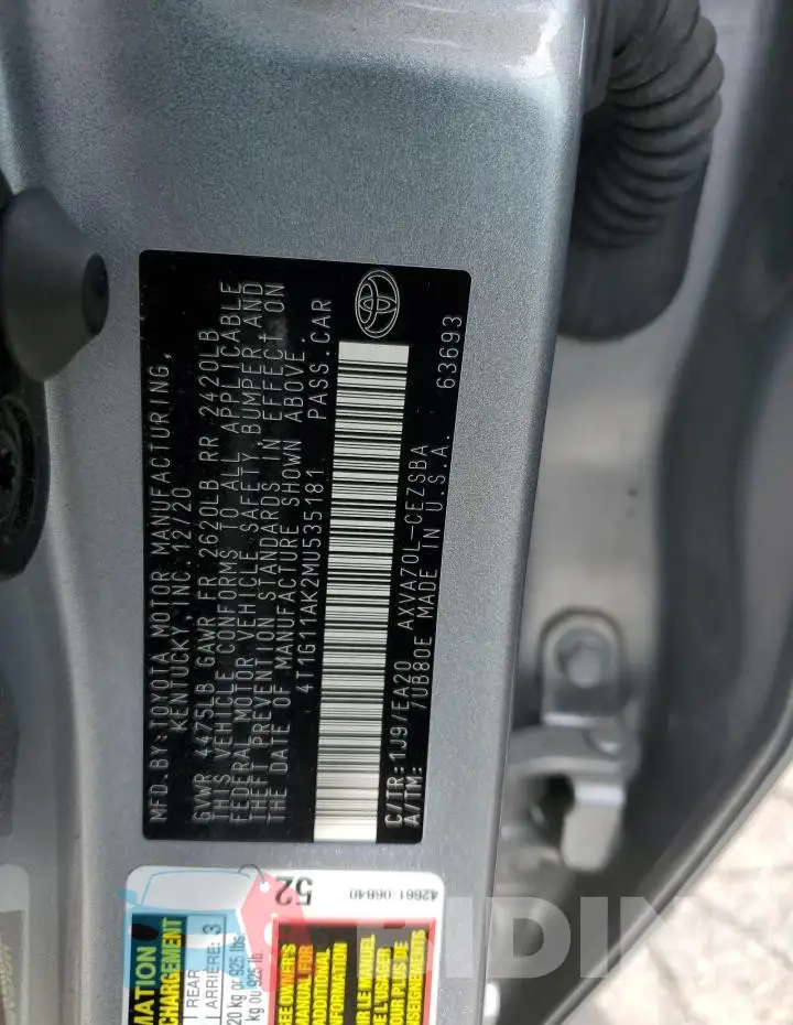 4T1G11AK2MU535181 Photo# 13