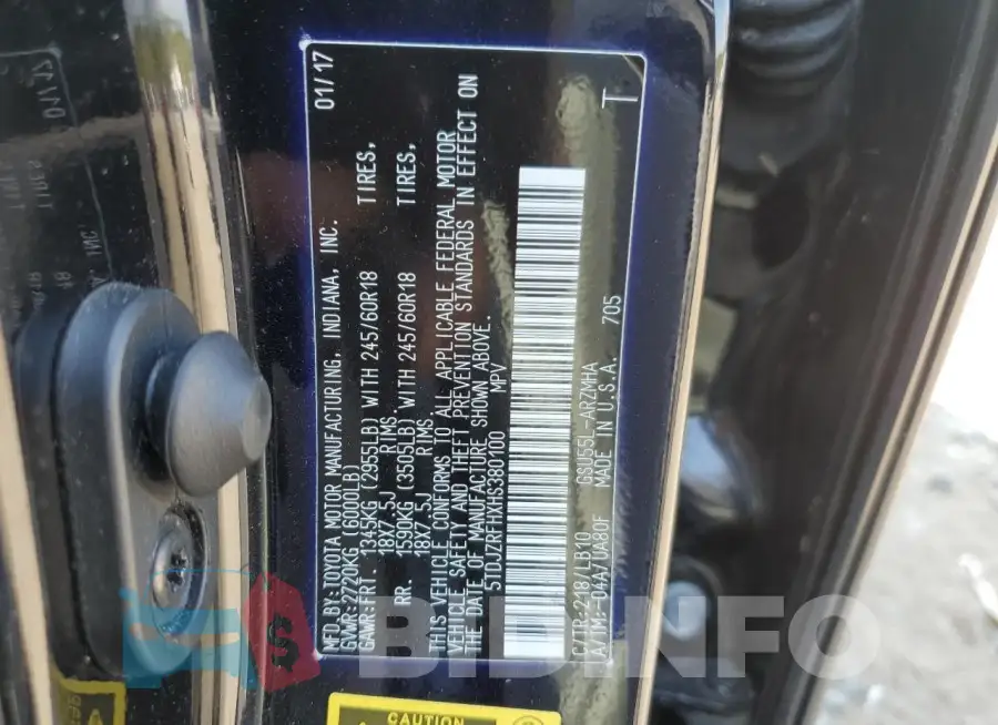 5TDJZRFHXHS380100 Photo# 13
