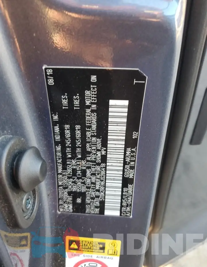 5TDKZRFH6JS286418 Photo# 14