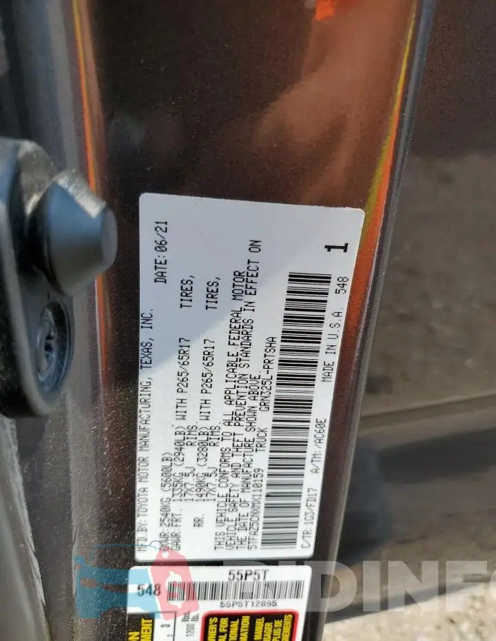 5TFAZ5CNXMX110159 Photo# 12