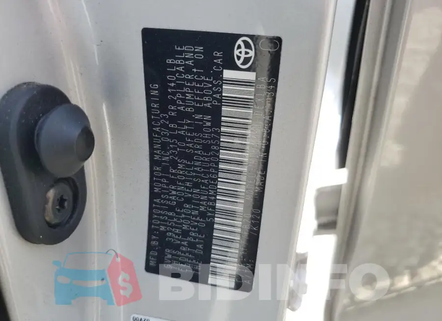 5YFB4MDE6PP028573 Photo# 12