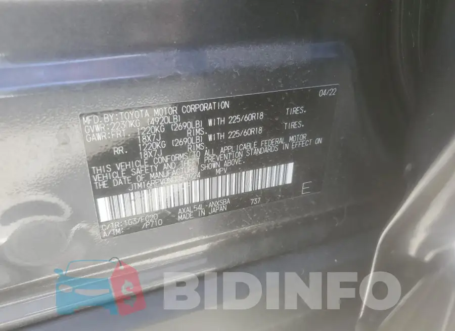 JTM16RFV0ND057924 Photo# 12