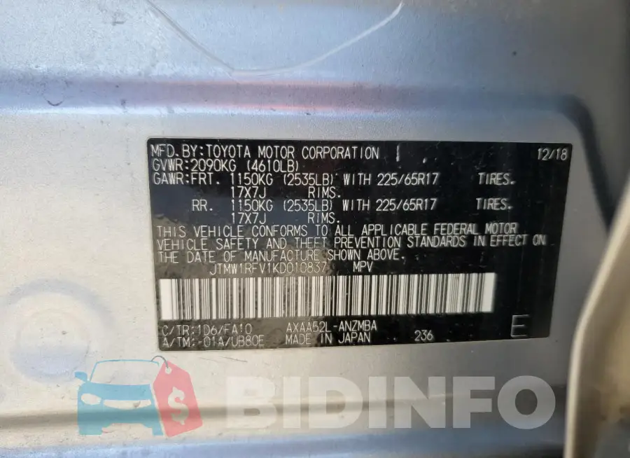 JTMW1RFV1KD010837 Photo# 14