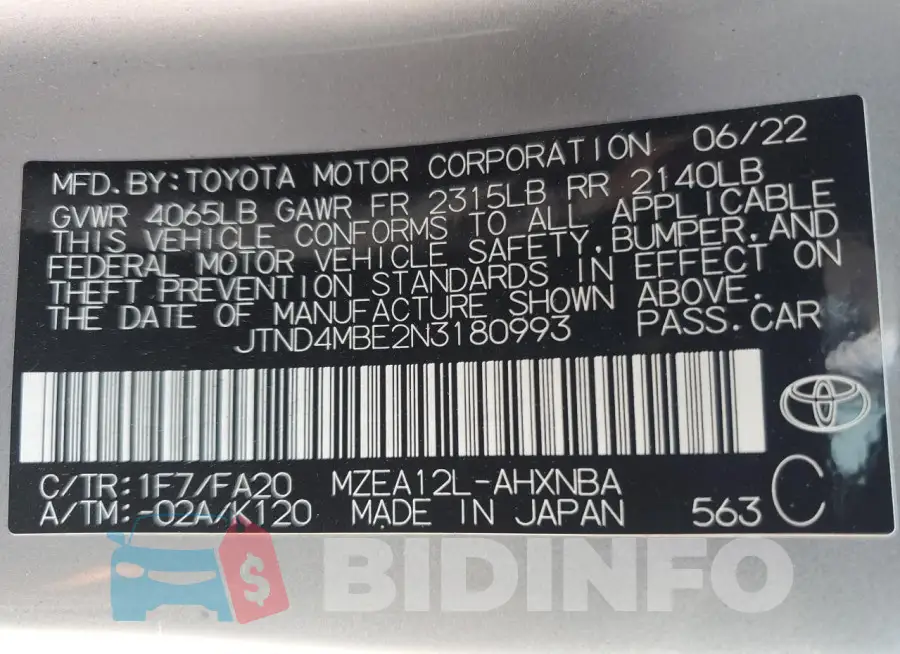 JTND4MBE2N3180993 Photo# 13