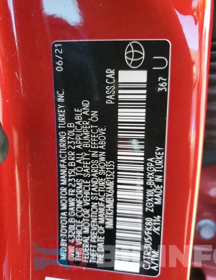 NMTKHMBX6MR132135 Photo# 13