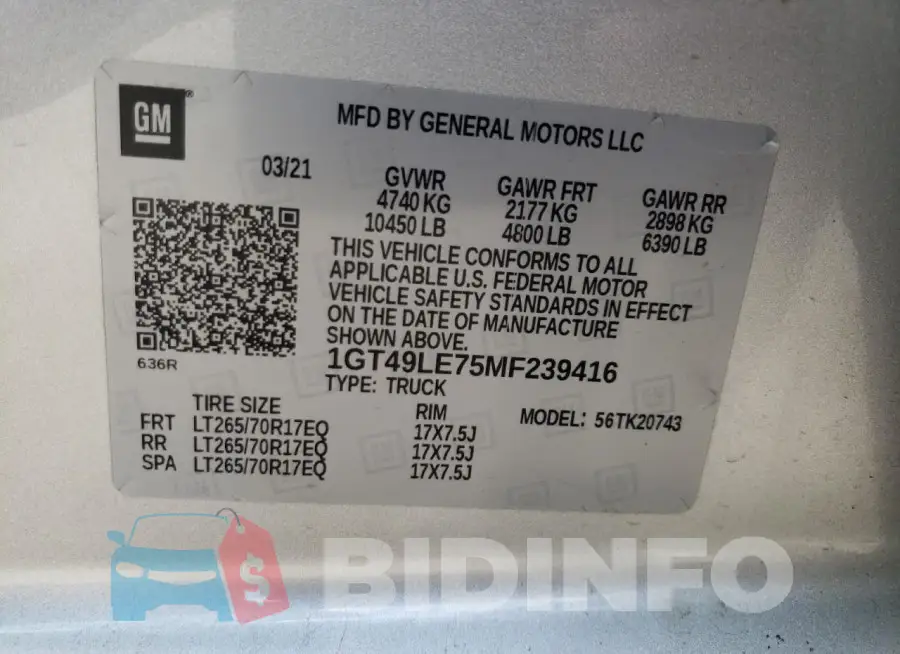 1GT49LE75MF239416 Photo# 13