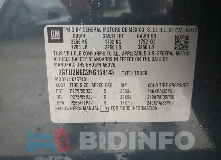3GTU2NEC2HG164143 Photo# 12