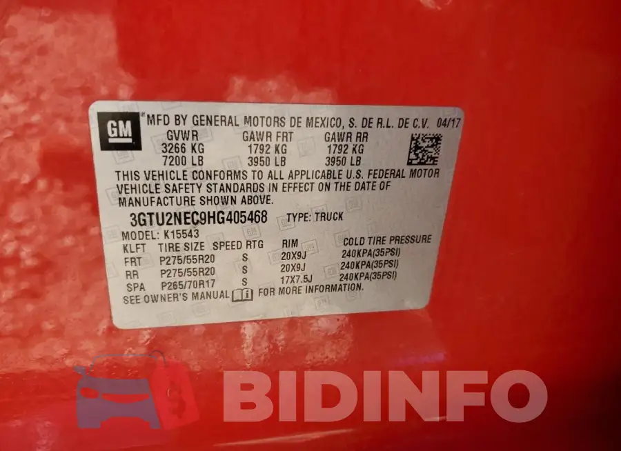 3GTU2NEC9HG405468 Photo# 13