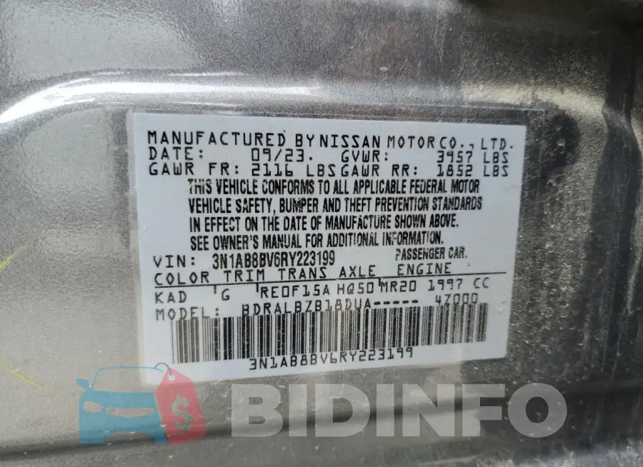 3N1AB8BV6RY223199 Photo# 12