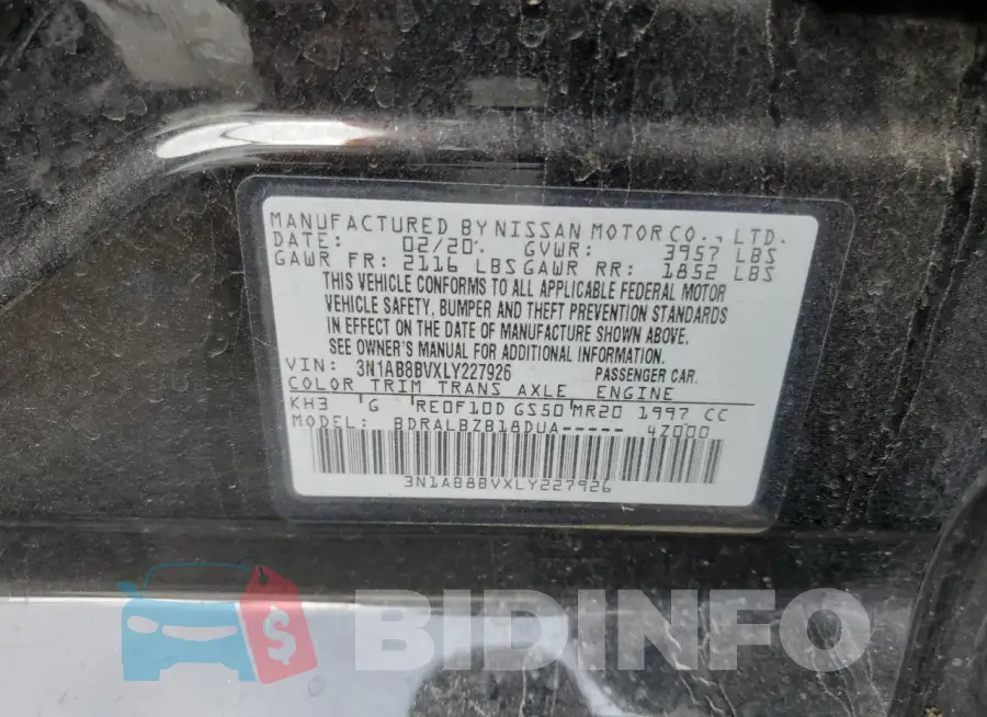 3N1AB8BVXLY227926 Photo# 12