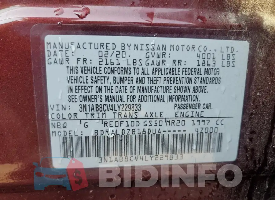 3N1AB8CV4LY229833 Photo# 12