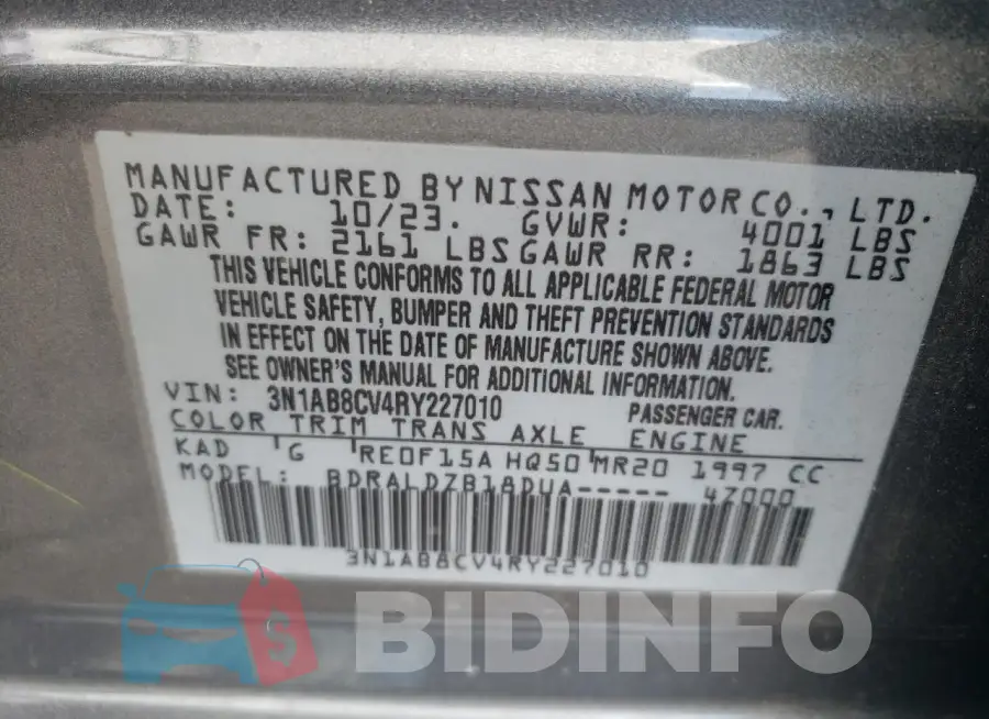 3N1AB8CV4RY227010 Photo# 12