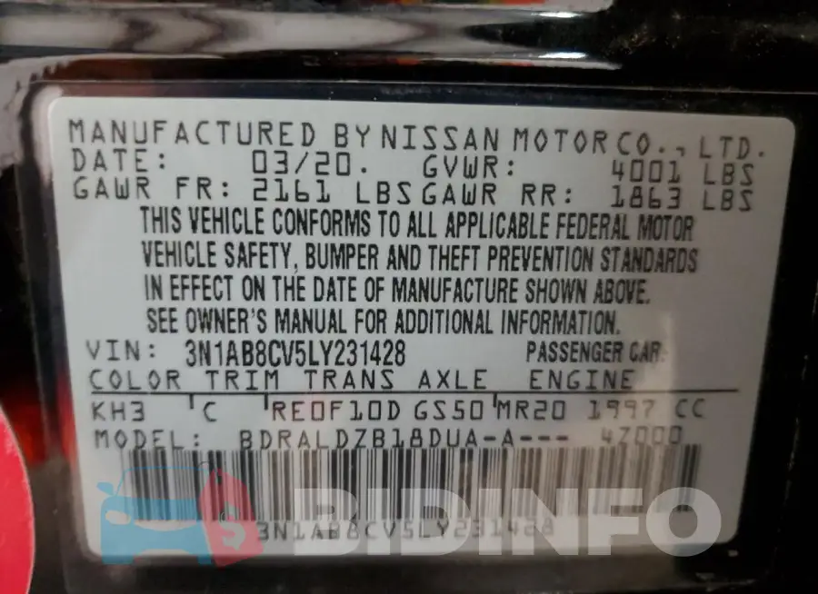 3N1AB8CV5LY231428 Photo# 12