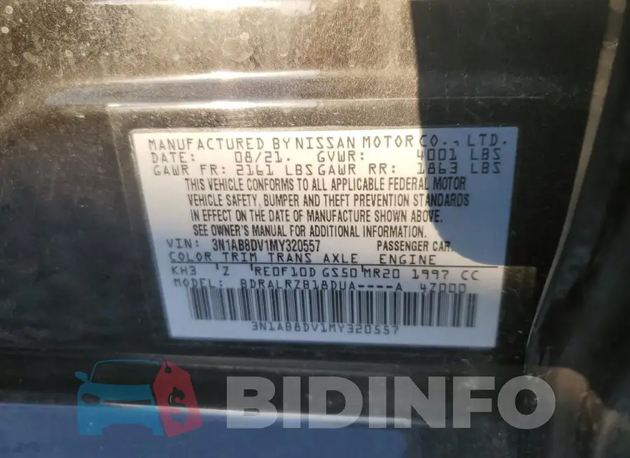 3N1AB8DV1MY320557 Photo# 12