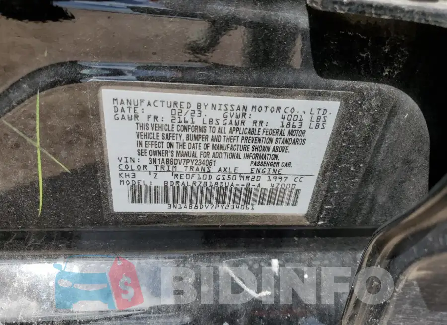 3N1AB8DV7PY234061 Photo# 12