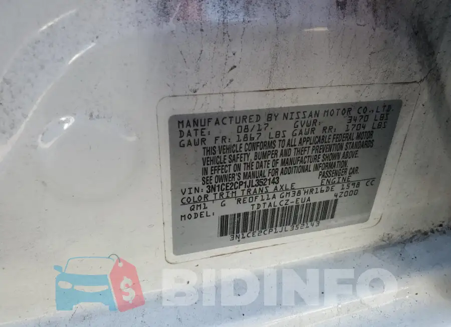 3N1CE2CP1JL352143 Photo# 13