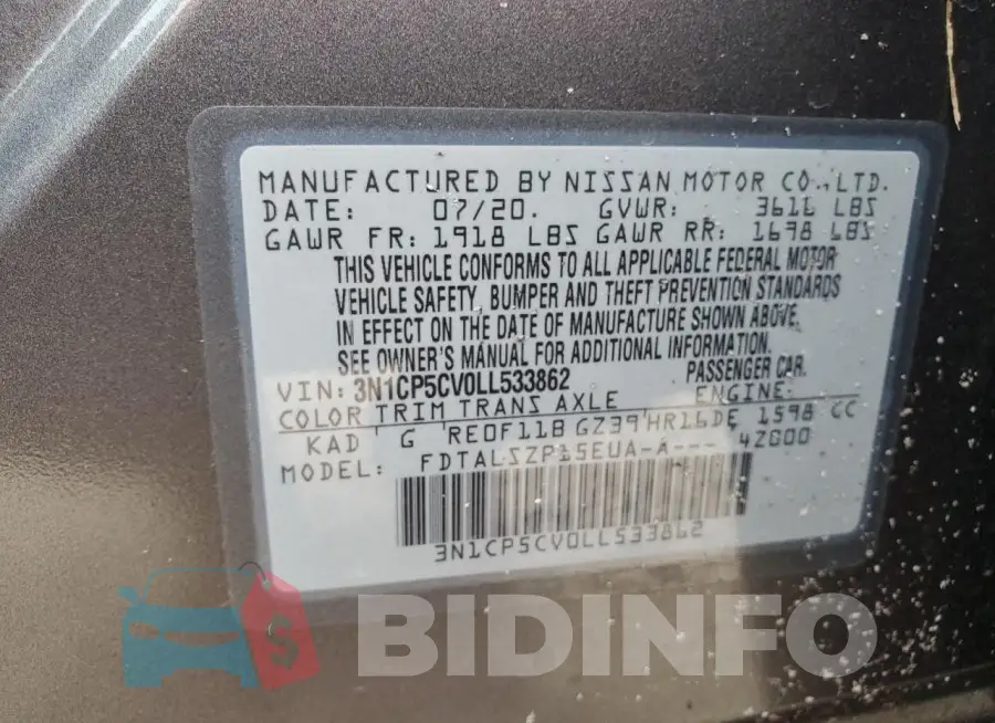 3N1CP5CV0LL533862 Photo# 14