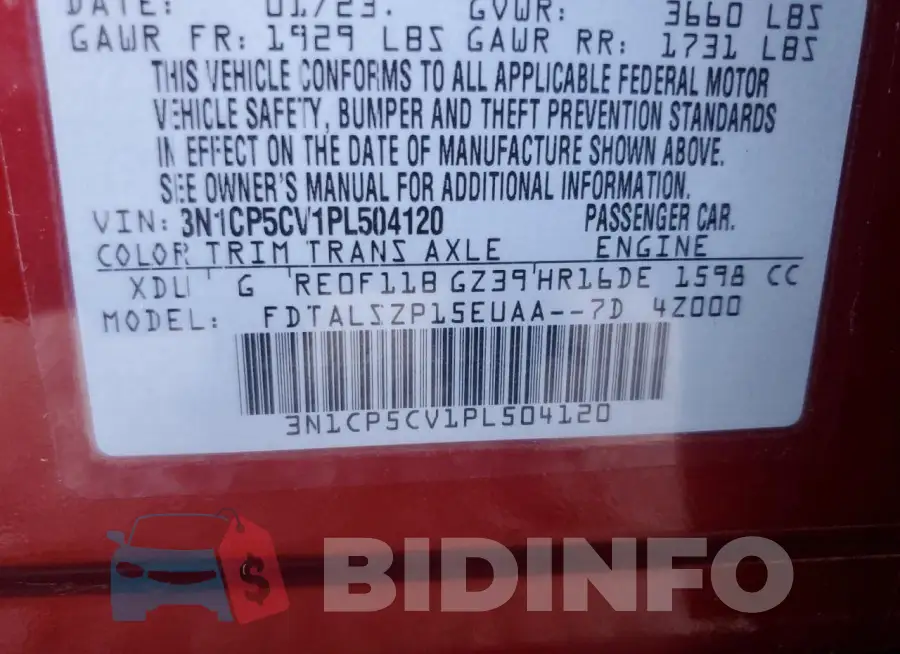 3N1CP5CV1PL504120 Photo# 14