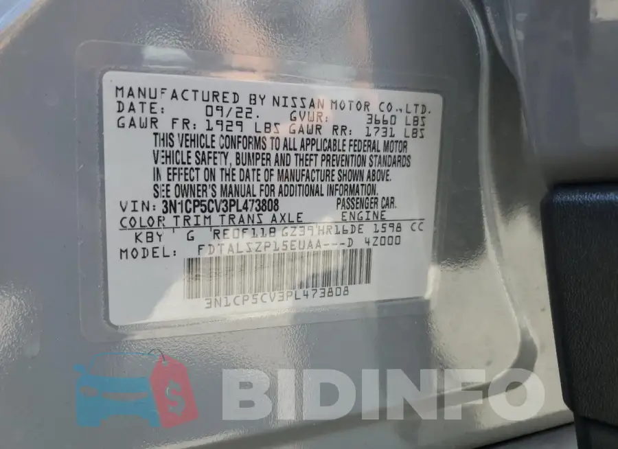 3N1CP5CV3PL473808 Photo# 13