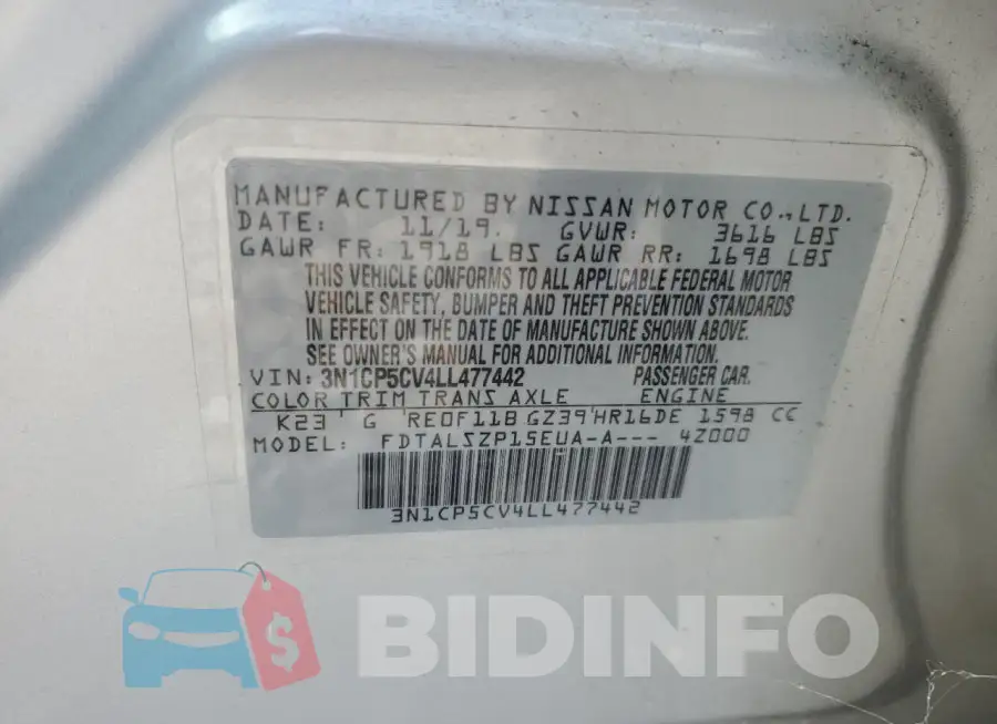 3N1CP5CV4LL477442 Photo# 13