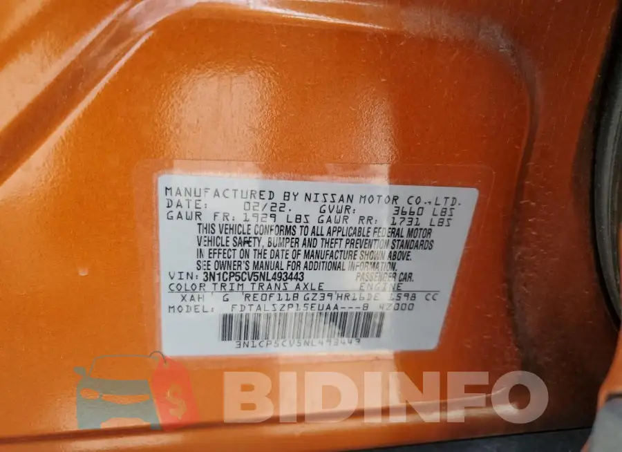 3N1CP5CV5NL493443 Photo# 13