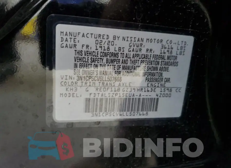 3N1CP5CV6LL507668 Photo# 13