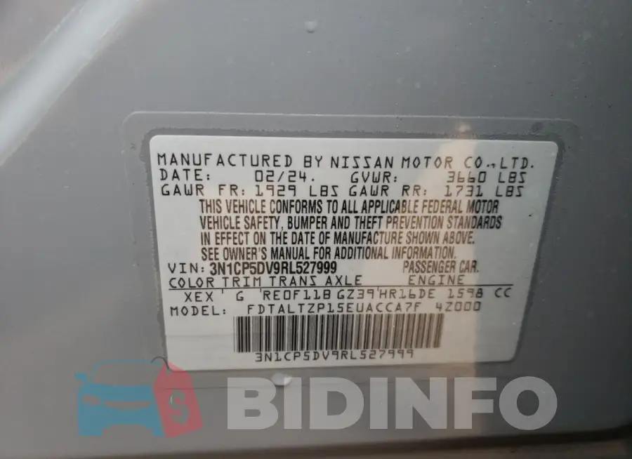 3N1CP5DV9RL527999 Photo# 13