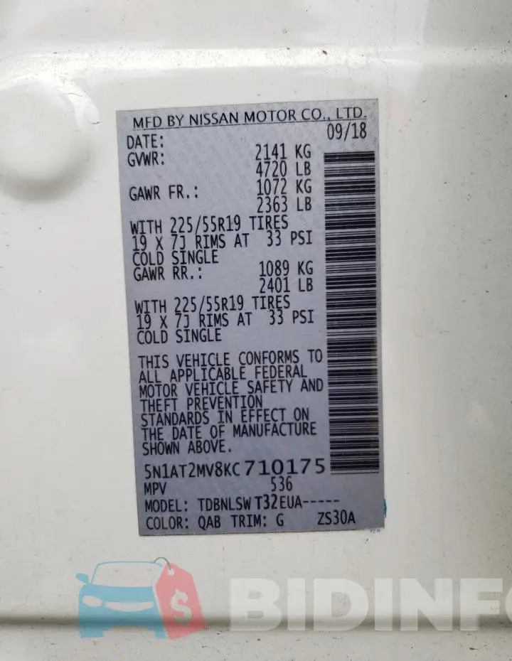5N1AT2MV8KC710175 Photo# 13