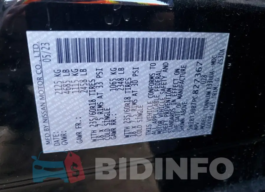 5N1BT3BB7PC827367 Photo# 13