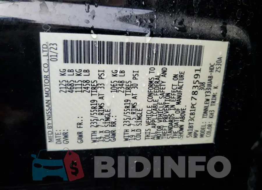 5N1BT3CB1PC783591 Photo# 12