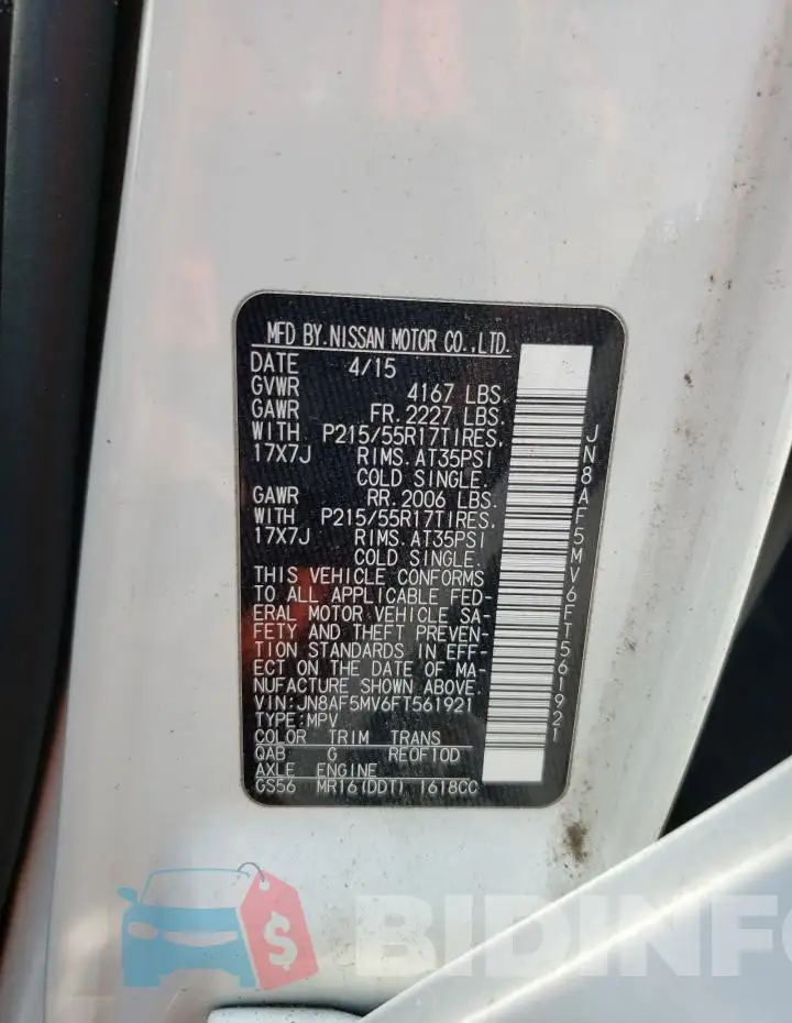 JN8AF5MV6FT561921 Photo# 12