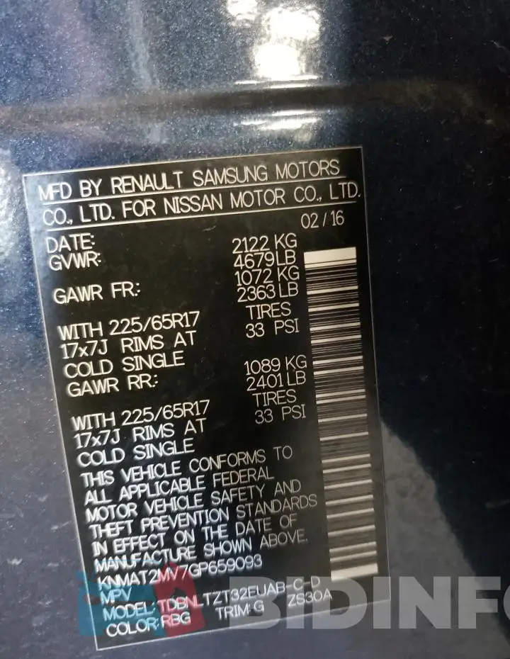 KNMAT2MV7GP659093 Photo# 13