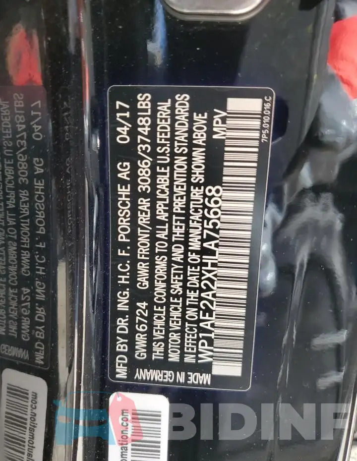 WP1AE2A2XHLA75668 Photo# 13