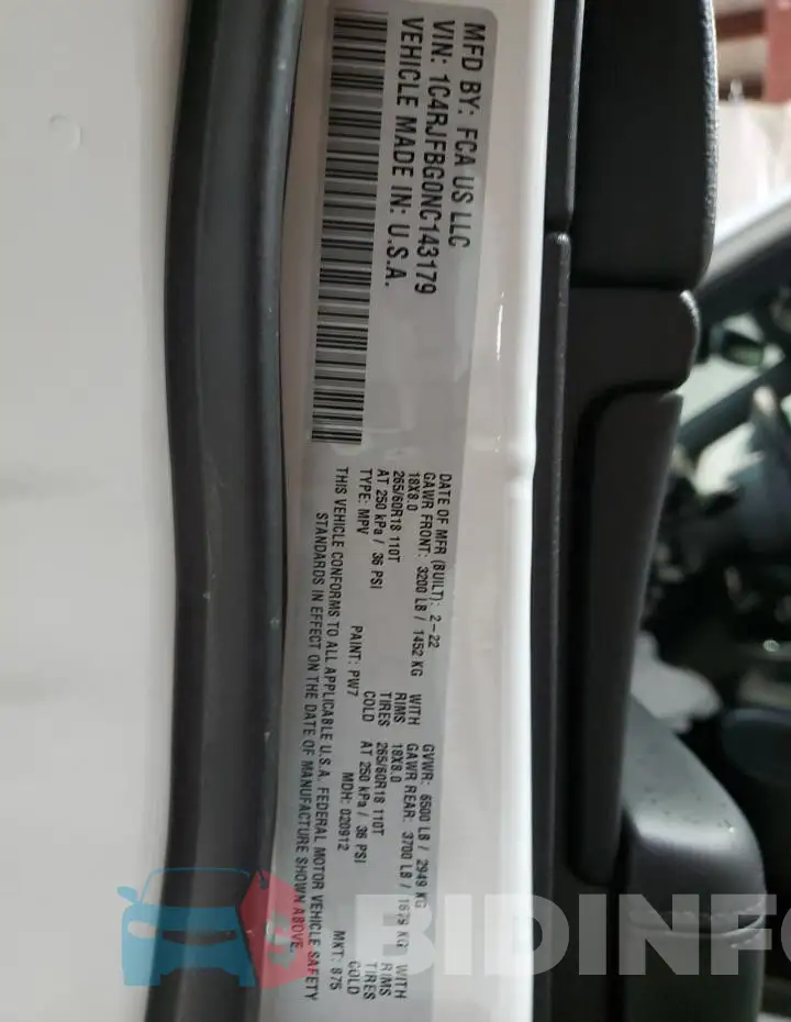 1C4RJFBG0NC143179 Photo# 13