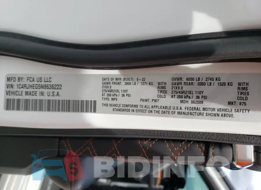 1C4RJHEG5N8636222 Photo# 13