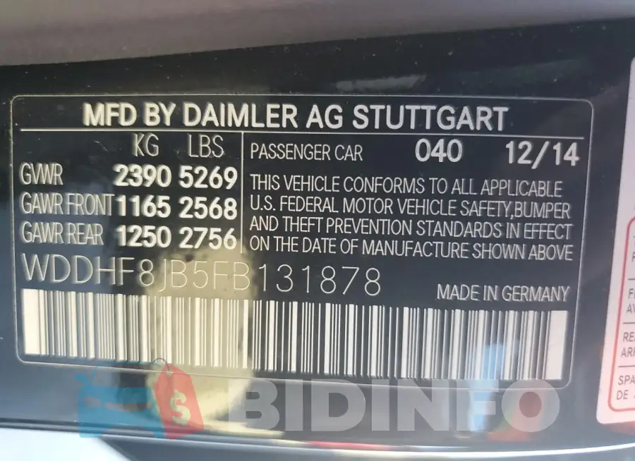 WDDHF8JB5FB131878 Photo# 13