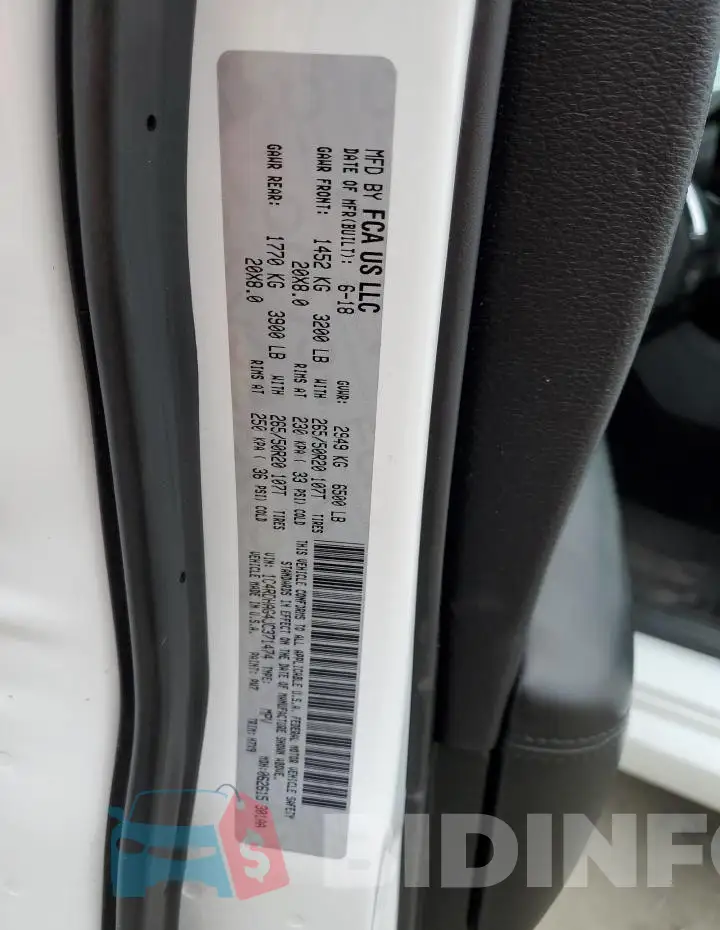1C4RDHAG4JC371474 Photo# 13