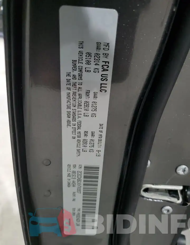 2C3CDXBG1KH703937 Photo# 13