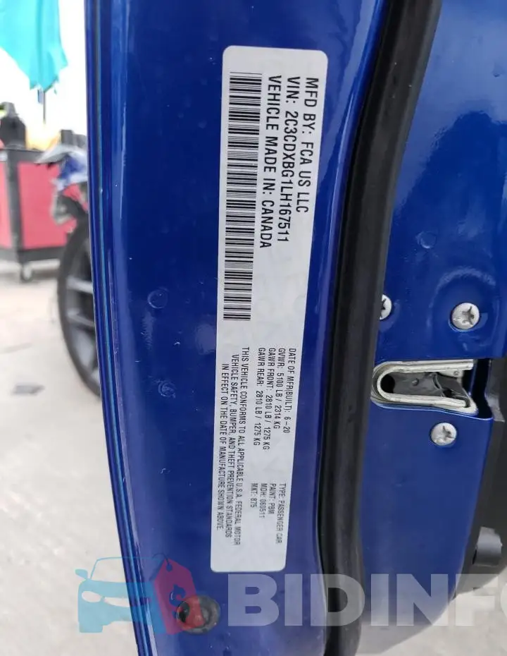 2C3CDXBG1LH167511 Photo# 13