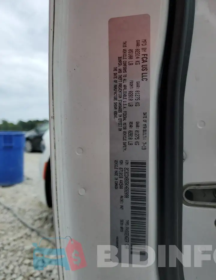 2C3CDXBG5KH692098 Photo# 13