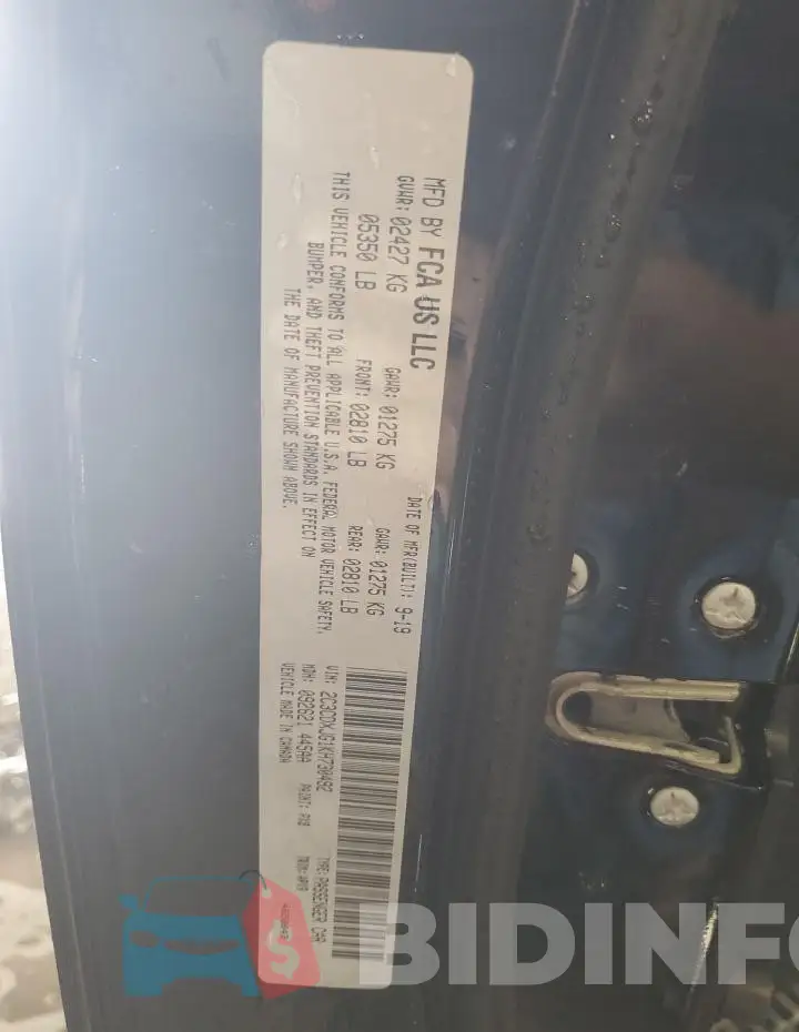 2C3CDXJG1KH730492 Photo# 13