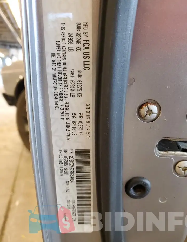 2C3CDZAG7GH254834 Photo# 12
