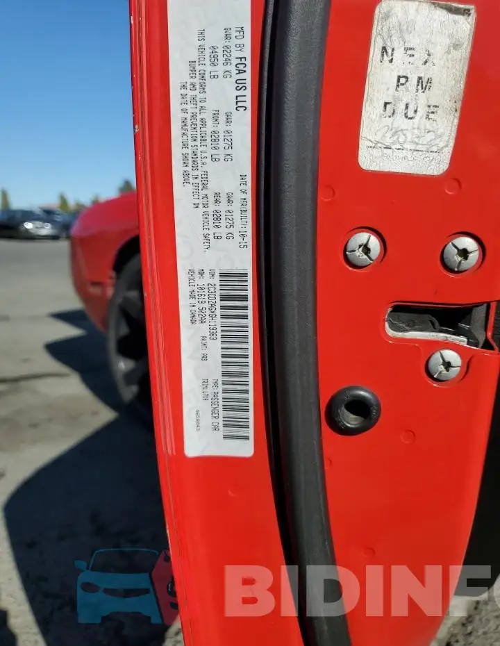 2C3CDZAGXGH119363 Photo# 12