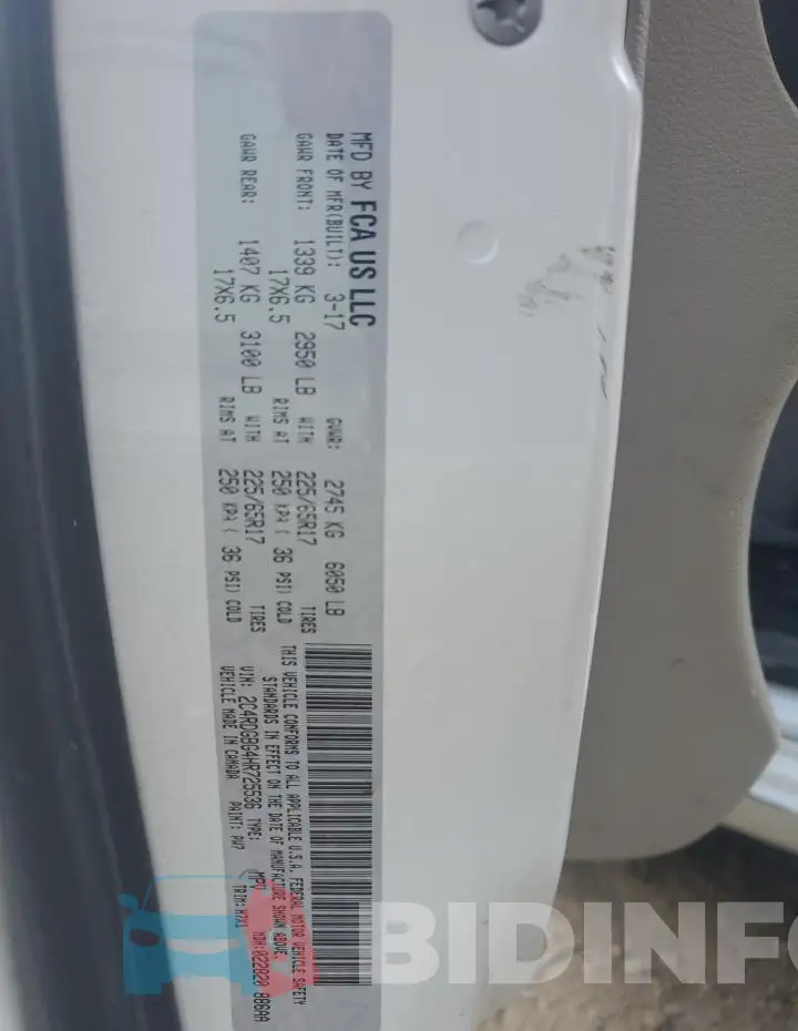 2C4RDGBG4HR725536 Photo# 13