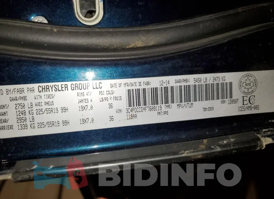 3C4PDCCGXFT609119 Photo# 13