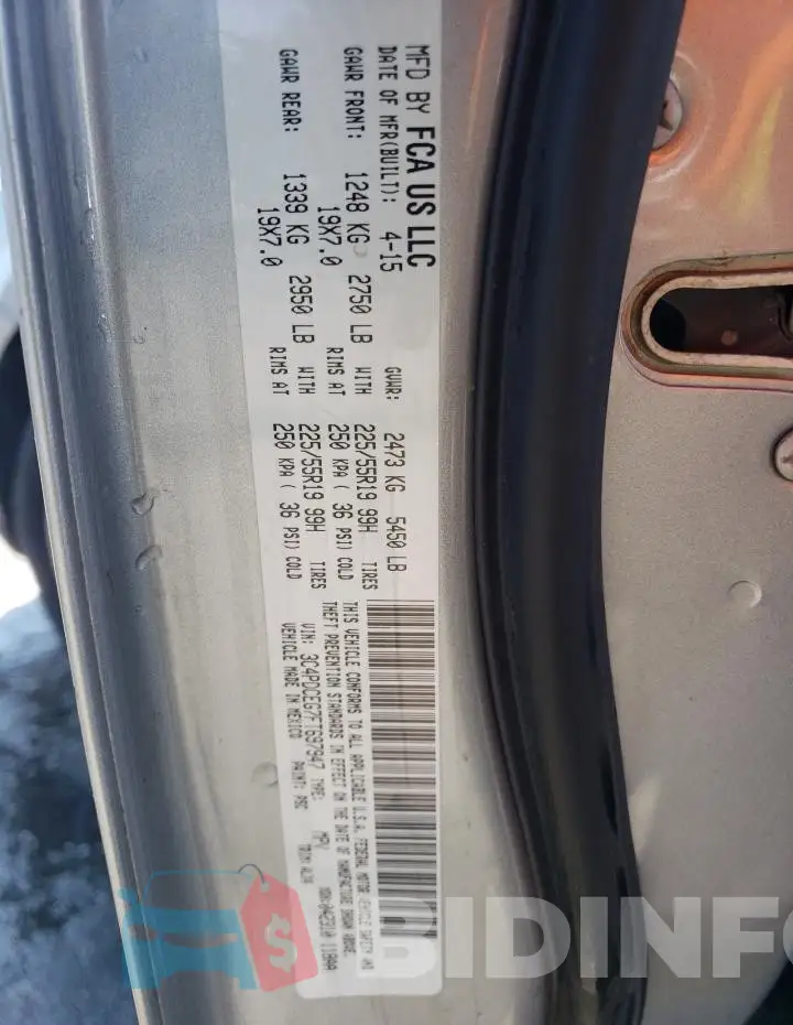 3C4PDCEG7FT697947 Photo# 14