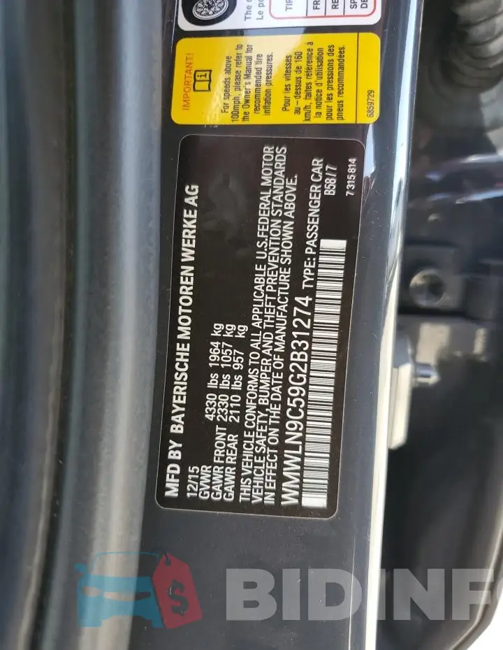 WMWLN9C59G2B31274 Photo# 12
