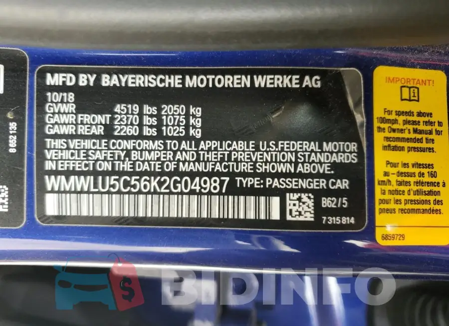 WMWLU5C56K2G04987 Photo# 12