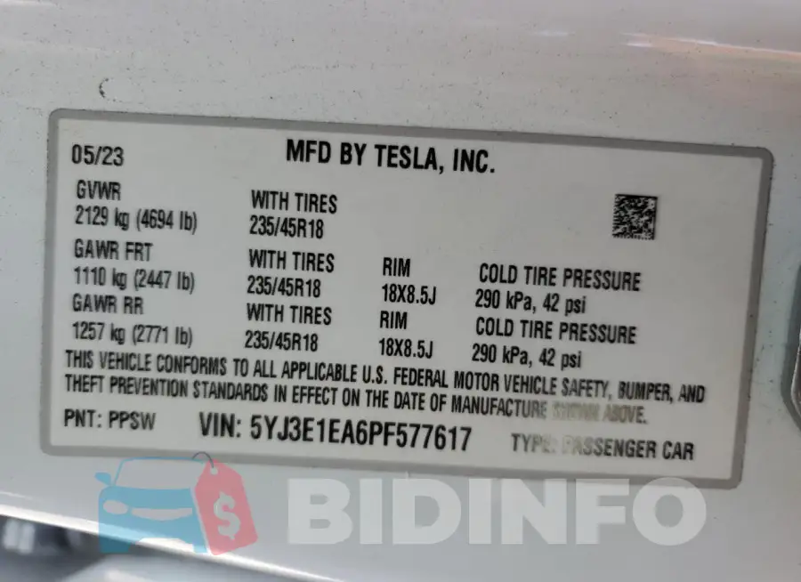 5YJ3E1EA6PF577617 Photo# 12